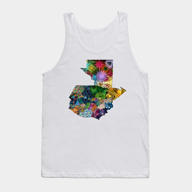 Spirograph Patterned Guatemala Administrative Divisions Map Tank Top by RachelEDesigns